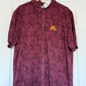 Tommy Bahama Burgundy Patterned Polo Shirt
